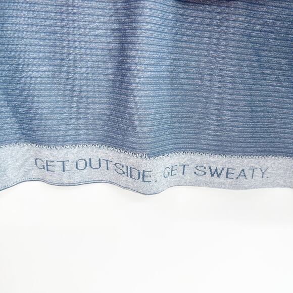 Lululemon Mens Get Outside Get Sweaty Metal Vent Tech Striped Polo Shirt Size L - Picture 5 of 7